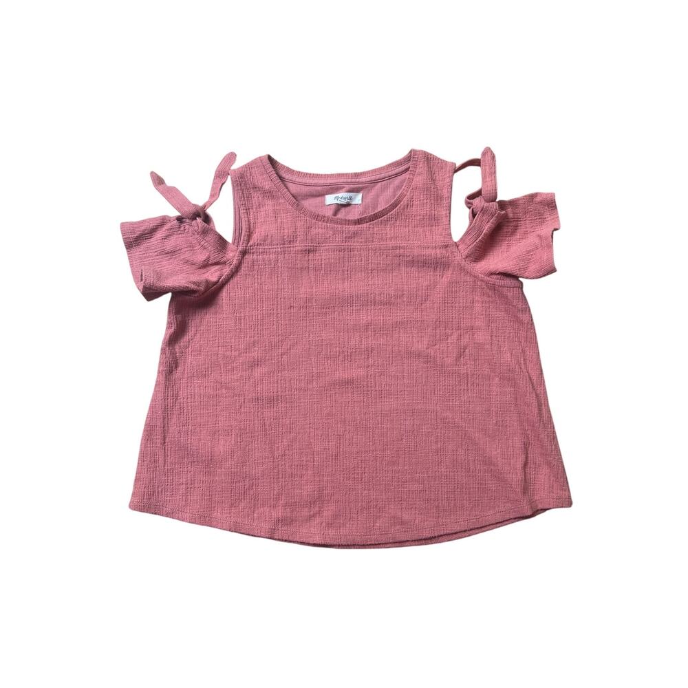 Madewell Skylark Cold Shoulder Top Women's XS Pink Orange